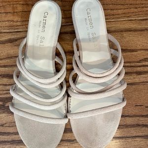 Carmen Salsa Tan Leather Sandals 39